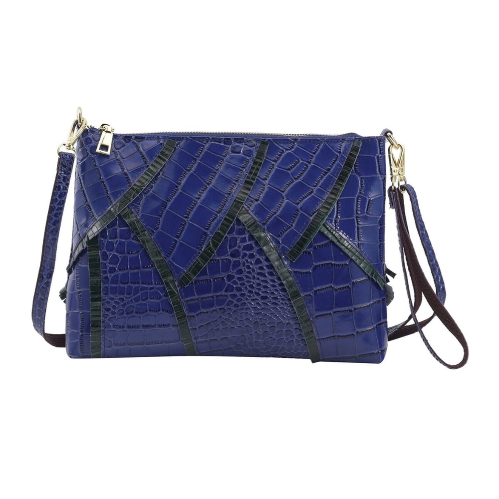 🔥PRICE CUT🔥NWT CHAOS BY ELSIE GENUINE LEATHER CLUTCH WITH LONG STRAP